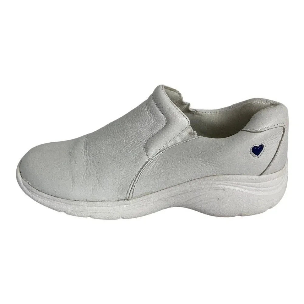 Nurse Mates Women's Slip-On Dove Slip-Resistant Work Shoes White Size 7.5M